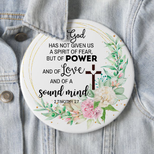 2 Timothy 1:7 Gott hat keinen Geist der Angst gege Button