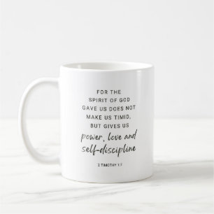 2 Timothy 1:7 Power, Liebe und Selbstdisziplin Kaffeetasse