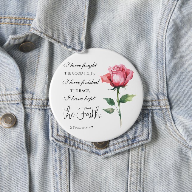 2 Timothy 4:7 - Ich habe den guten Kampf gekämpft Button (Beispiel)
