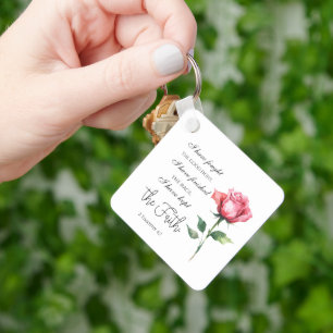2 Timothy 4:7 - Ich habe den guten Kampf gekämpft Schlüsselanhänger