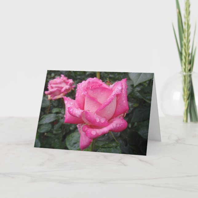 2-Ton rosa Rose Karte (Vorderseite)