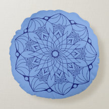 2 Tone Blue Mandala Rundwurfpilz für Sofa