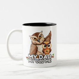2-Tone Tasse 11oz : Mein Vater My Old Me (schwarz)