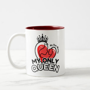2-Tone Tasse 11oz : Meine einzige Königin (braun)