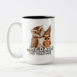 2-Tone Tasse 15oz : Mein Vater My Old Me (schwarz)