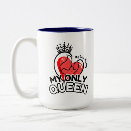 2-Tone Tasse 15oz : Meine einzige Königin (blau)
