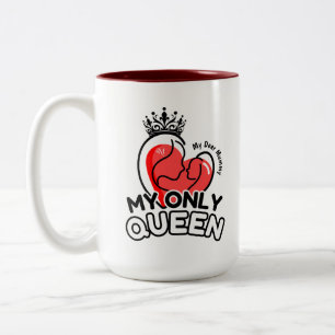 2-Tone Tasse 15oz : Meine einzige Königin (braun)