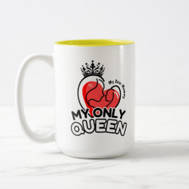 2-Tone Tasse 15oz : Meine einzige Königin (gelb)