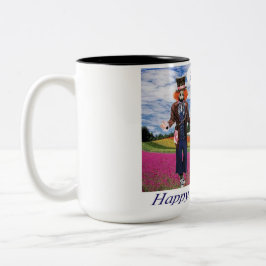 2 Töne Tasse. Alles Gute zum Jubiläum. Panda/verrü Zweifarbige Tasse