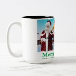 2 Töne Tasse. Frohe Weihnachten. Katzen/ mehr als Zweifarbige Tasse