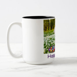 2 Töne Tasse. Happy Oaster. klipspringt/b Zweifarbige Tasse