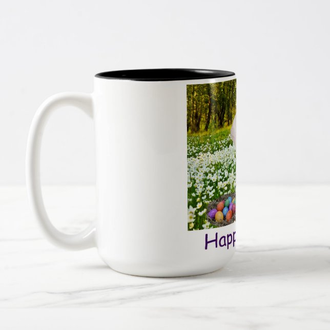 2 Töne Tasse. Happy Oaster. klipspringt/b Zweifarbige Tasse (Links)