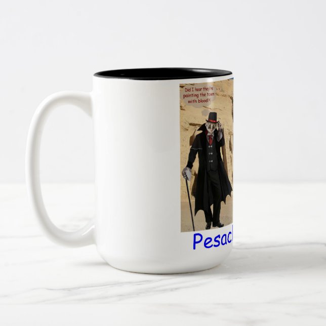 2 Töne Tasse. Happy Passover. loris/Affe Zweifarbige Tasse (Links)