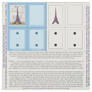 2 Tour Eiffel Pointillisme Broch tissu Motif