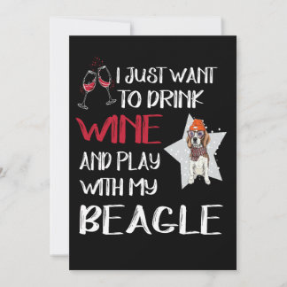 2 Trinken Sie Wein und spielen Sie mit meinem Beag Einladung