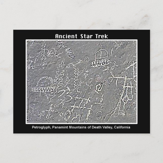 2. UFO Petroglyph im Todestal Postkarte (Vorderseite)