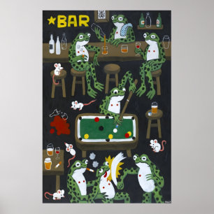 2 Uhr morgens im japanischen abstrakten Bauhaus-Fo Poster