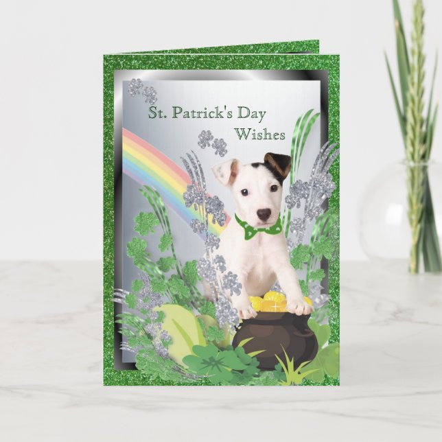 2. Ursprünglicher Jack Russell Health Luck Happy Karte (Vorderseite)