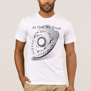 2 versahen Polizei-Spaß mit Seiten T-Shirt