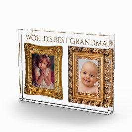 2 verzierte goldene Rahmen für "die beste Fotoblock
