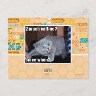 2 viel Caffine? Postkarte