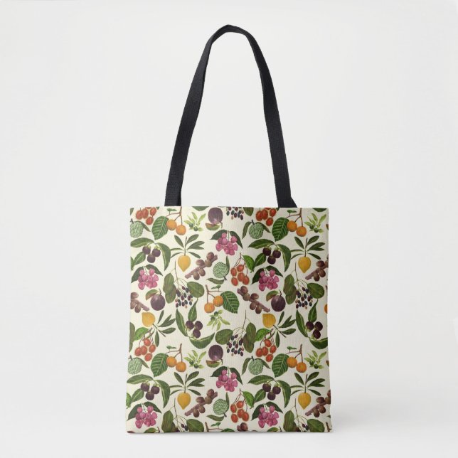 2-Wege handgemalt exotische tropische Fruchtmuster Tasche (Vorderseite)