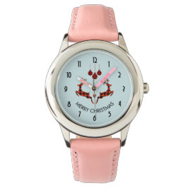 2 Weihnachten Hirsch Springen Rustikaler Stil Armbanduhr