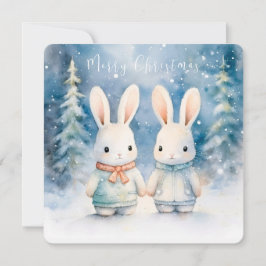2 Weihnachtsbunnies Einladung