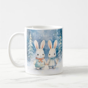 2 Weihnachtskaninchen Kaffeetasse