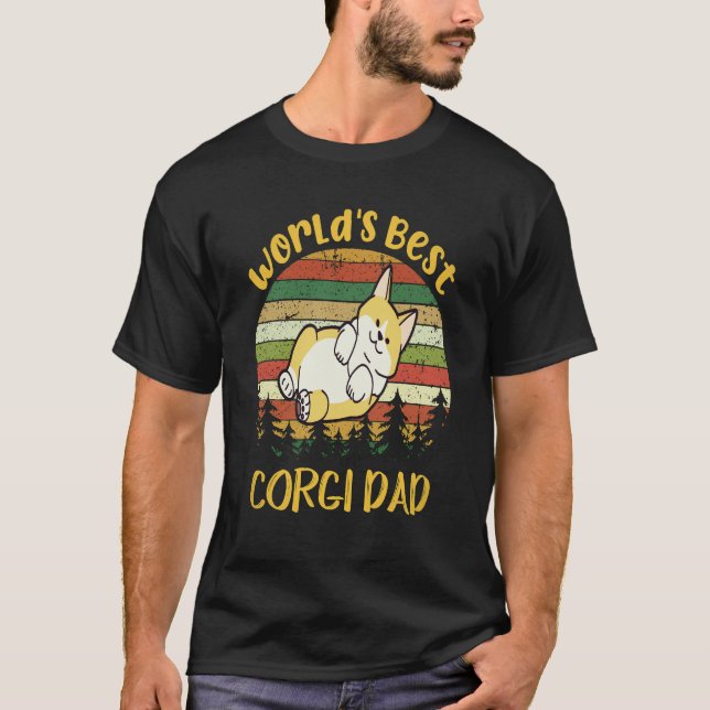 2 Weltbester Corgi-Vater Corgi T-Shirt (Vorderseite)