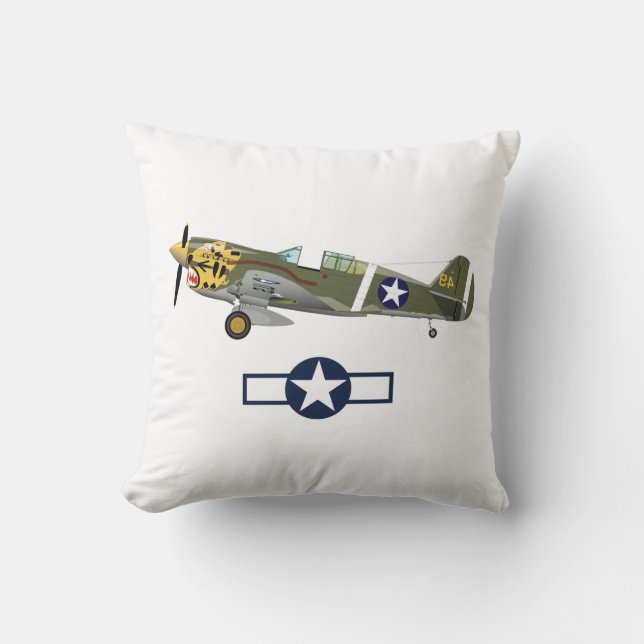 2. Weltkrieg: Amerikanische Flugzeuge Kissen (Vorderseite)