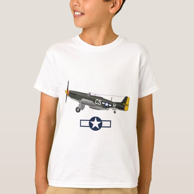2. Weltkrieg: Amerikanische Flugzeuge T-Shirt (Vorderseite)