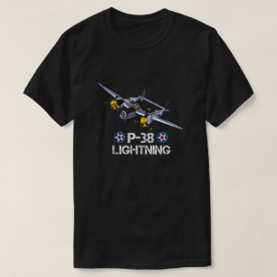 2. Weltkrieg Amerikanischer P-38-Blitzkämpfer-Air T-Shirt