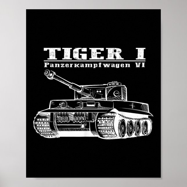 2. Weltkrieg ein deutscher Tank Tiger I A Panzerka Poster (Vorne)