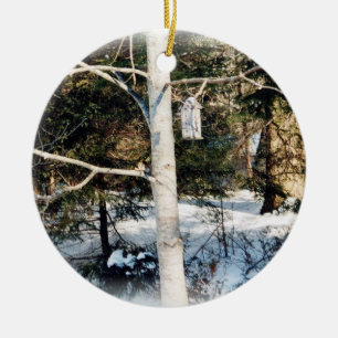 2 Winter Birthhouses Keramikornament