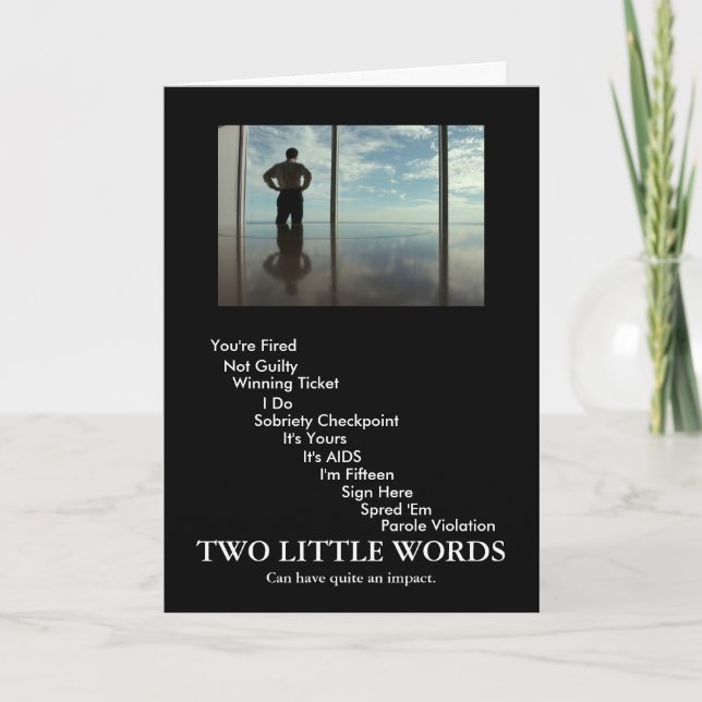 2 Wörter Karte (Vorderseite)