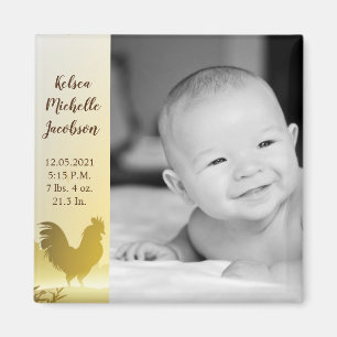 2"x2" Geburtsanzeige-Magnet Sunny Morning Farm Magnet