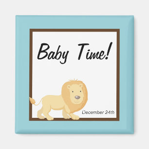 2"x2" Magnet Favor Blue Jungle Lion