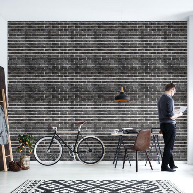 2' x 12' Brick Patterned Textured Vinyl  Tapete (Wohnbereich)