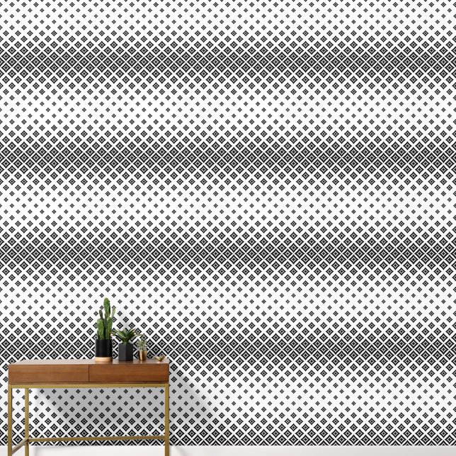 2' x 12' Concentric Halftone Texturierte Vinyl Tapete (Korridor)
