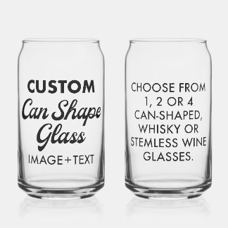 2 x Personalisiertes Formglas 16oz Dosenglas