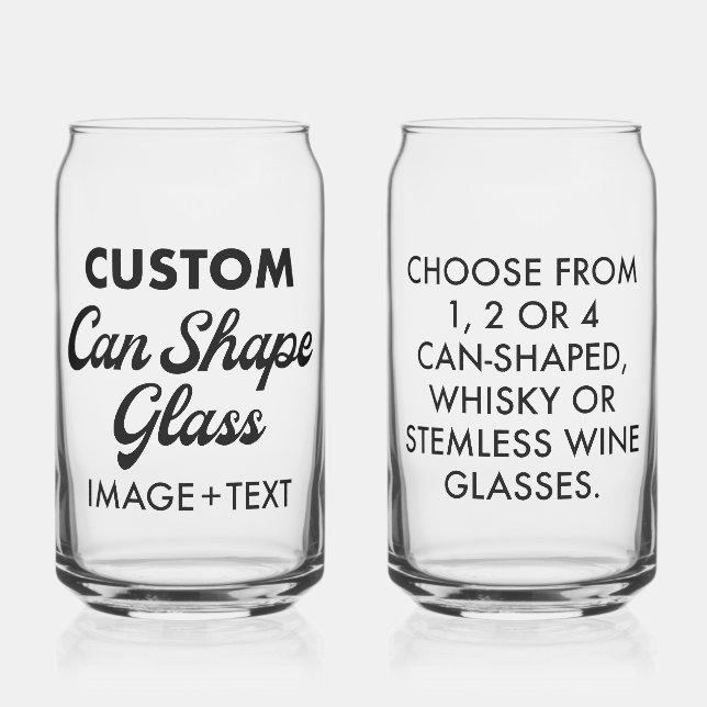 2 x Personalisiertes Formglas 16oz Dosenglas (Vorderseite)