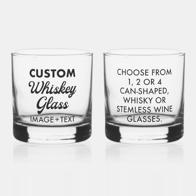 2 x verre Whiskey personnalisé 12 oz (Recto)