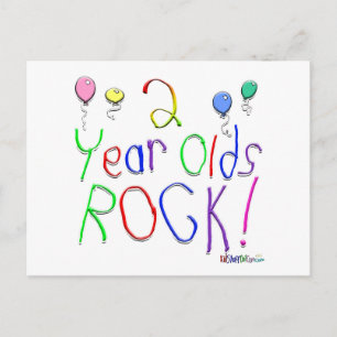 2 Year Olds Rock! Postkarte