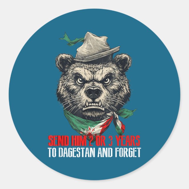 2 Years Forget 3 Send Dagestan Vibes Runder Aufkleber (Vorderseite)