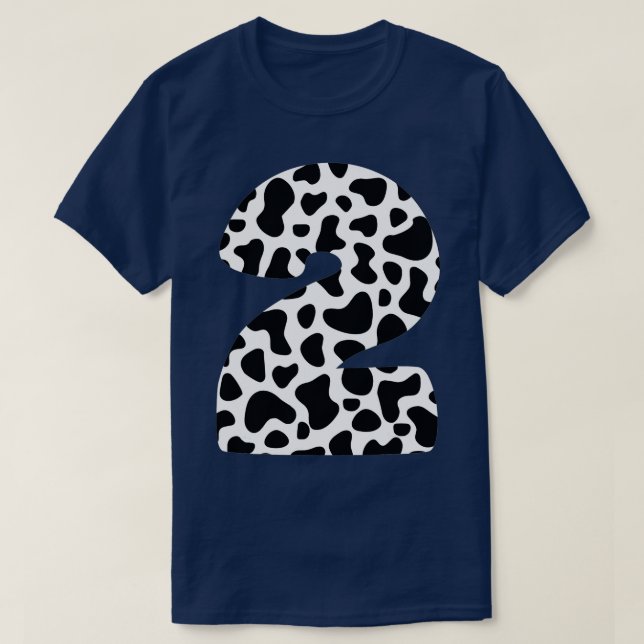 2 Years Old cow Themed - cow 2nd Birthday Party  T-Shirt (Design vorne)