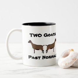 2 Ziegen Früher normal! - Oberhasli Milchziegen Zweifarbige Tasse