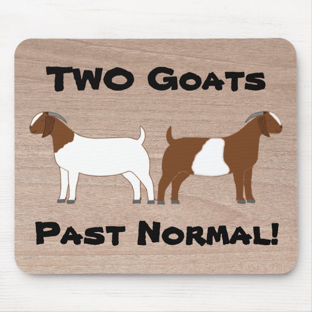 2 Ziegen Vergangenheit normal! - Fleisch von Rinde Mousepad (Vorne)