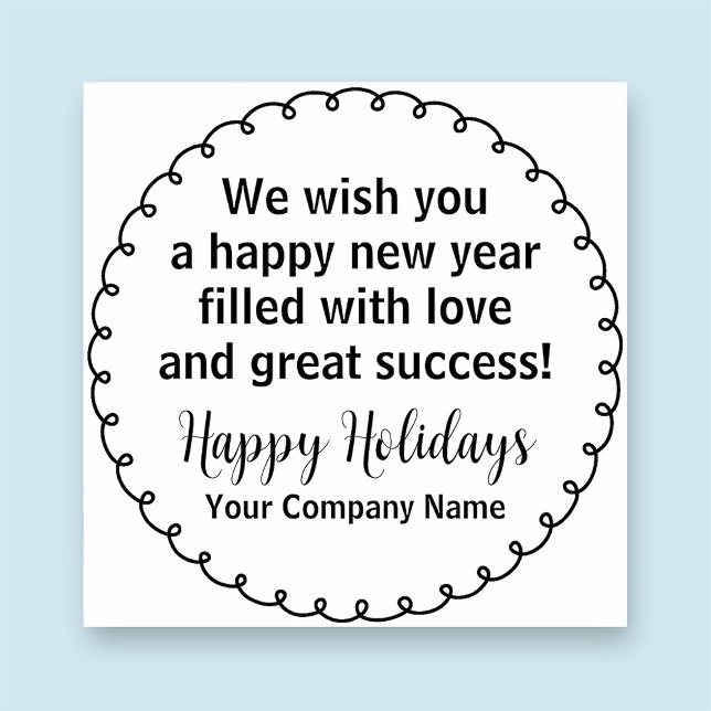 2 Zoll Wood Briefmarke Happy Holidays Custom Busin Gummistempel (MISOOK 2 x 2 inch Happy Holidays Wood Stamp)