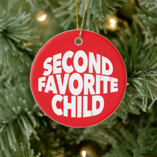 2. zweitliebstes Kind Nummer eins Schwester Keramik Ornament